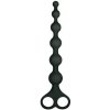 NMC 8 Inch Ribbed Silicone Anal Beads Black (111891)