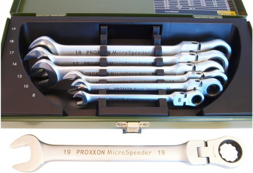 Sada račňových kĺbových očko-vidlicových kľúčov - 7 dielna Proxxon 23068