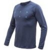SENSOR MERINO BLEND TYPO pánské triko dl.rukáv deep blue XL; Modrá triko
