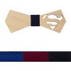 Drevený pánsky motýlik - Superman, Látka 900 - čierna