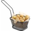 Servírovací mini fritovací košík stohovatelný černý, HENDI, 130x115x(H)80mm černá