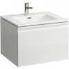 LAUFEN Pro S závesná skrinka s umývadlom s otvorom/s prepadom, 1 zásuvka, 600 x 500 x 455 mm, biela lesklá, H8609614751041