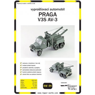 Papierový model vyslobodzovací automobil Praga V3S AV-3