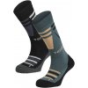 Lyžiarske ponožky TENSON, CORE SKI SOCK 2PK tmavo zelená,Čierna,Mix, 40-42