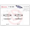 Sada brzdových platničiek kotúčovej brzdy BREMBO P 50 081