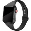 eses Slim silikónový remienok pre Apple Watch 38 mm/40 mm/41 mm/42 mm Farba: čierna