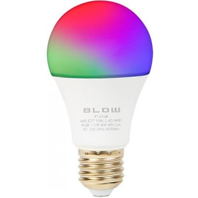 BLOW Smart LED žiarovka E27 10W RGB farebná a biela WiFi 87-410