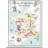 Carte des Vignobles et Vins de France - Affiche 50x70cm