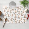 Biante Detské bavlnené prestieranie na stôl Sandra SA-470 Medvedíky a srnčekovia na bielom 30x40 cm