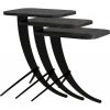 Odkladací stolík Pion Black Marble, 3 ks