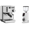 Rancilio Silvia BC + Eureka Atom W 65, white