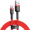 BSU Baseus Cafule USB kábel USB 2.0 0,5 m USB A USB C Červená