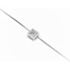Šperk Holíč Náhrdelník s kamienkovým príveskom ,,biely štvorec