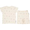 Bambusová letná dvojdielna súprava tričko a kraťasy Beige Clover Geggamoja
