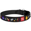 Kožený obojok WAUDOG NASA čierny 20 mm/30-39 cm