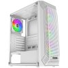 EVOLVEO Xenon, Midi Tower / 4x ARGB / mesh + sklo XENON-WH-4
