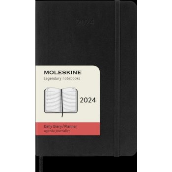 Moleskine A6 denný 2024 čierny