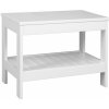 Aqualine ETIDE policový regál nízky 61x45x36 cm, biela mat ET061