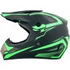 ENDURO CROSS PRILBA ŠTVORKOLKA ATV PITBIKE BICYKEL BMX KOLOBEŽKA ČIERNA ZELENÁ L