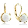 Lillian Vassago Zlaté náušnice so syntetickým opálom LLV31-WOYEG001