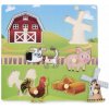 Tulimi Drevené zábavné, vkladacie puzzle Farma – 6 dielikov 8596309404868