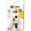 Modelovacia hmota, sada, 12x25 g, na vypálenie, FIMO Soft Natural, 12 rôznych farieb