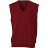 James & Nicholson vesta JN 657 s výstřihem do V svetrová pánská COT02065700201 bordó