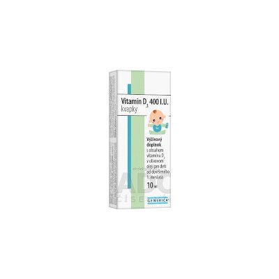 GENERICA Vitamin D3 400 I.U. kvapky 1x10 ml