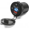 BIKETEC dvojitá zásuvka USB typ C s osvetlením s montážou do kapotáže motocykla