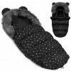 Ricokids Fusak do kočíka Elmi Ricokids - čierny s trojuholníkmi 720007