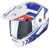 Moto přilba SCORPION ADX-2 LEWIS bílo/modro/červená - Velikost M