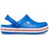 Detská nazúvacia obuv Crocs, CROCBAND CLOG K modrá,biela,červená, 30/31