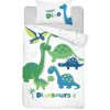DETEXPOL Bambusové obliečky do postieľky Dinosaurus blue Bavlna, Bambus, 100/135, 40/60 cm