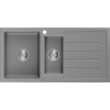 Mexen Andres - granitový drez 100,0x50,0cm, 1,5-komorový, šedá, 6515101510-71