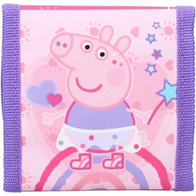 VadoBag Detská textilná peňaženka Peppa Pig fialová