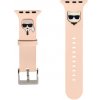 Karl Lagerfeld Apple Watch 4/5/6/7/SE 44/45mm pink strap Silicone Karl & Choupette Heads KLAWLSLCKP