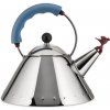 Alessi Varná kanvica 9093 2 l, strieborná a modrá