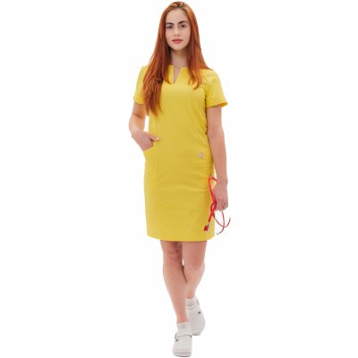 Perlička Zdravotnícke šaty Mia SATTÉ svetlé Žltá