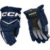 Hokejové rukavice CCM JetSpeed FT8 Navy/White Junior 12 palcov