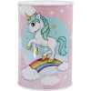 STOR Pokladnička Jednorožec Rainbow kovová XL