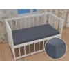 Detské jersey napínacie prestieradlo do postieľky JR-029 Antracitovo sivé 70 x 140 x 10 cm - do postieľky