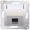 CB Elektro Kryt zásuvky tel/dát. 1xRJ12/RJ45 pre keystone, šikmá krémová SIMON54Pre (simon)