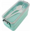 Obedár Lunchbox zelený 750 ml s príborom (Praktická nádoba na jedlo do práce aj školy)
