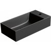 GSI - KUBE X keramické umývadlo 50x25cm, pravé/ľavé, čierna mat 9486126
