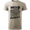 1973 v kocke - Klasické pánske tričko vyššej gramáže - 2XL ( Ľadovo sivá )