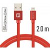Swissten 71524306 Datový Textile Usb / Lightning Mfi, 2m, červený