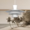 Luminex Závesné svietidlo Plato, biele, kov, Ø 38 cm, E27 - 4485