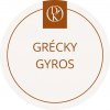 Davídkovo koření Etiketa Grécky gyros, béžová priemer 4,5 cm 1 ks