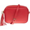 NovaKabelka.sk Bala Rossa Corallo kožená talianska crossbody kabelka červená