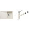 Blanco SET 08-C 24 drez silgranit SONA 45 S 78x50 cm Biela Soft+batéria Kano Biela Soft 527149+526951